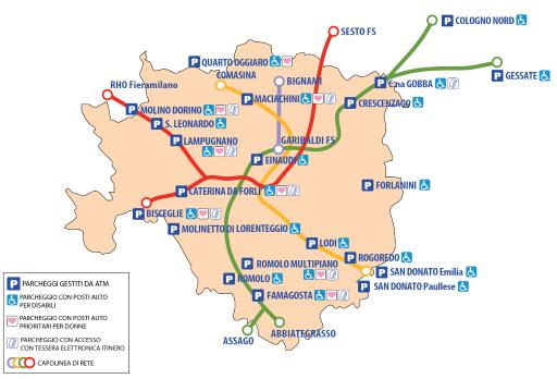Mappa parcheggi corrispondenza